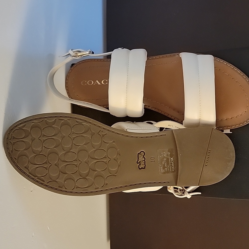 Coach White leather sandals - Picture 3 of 4